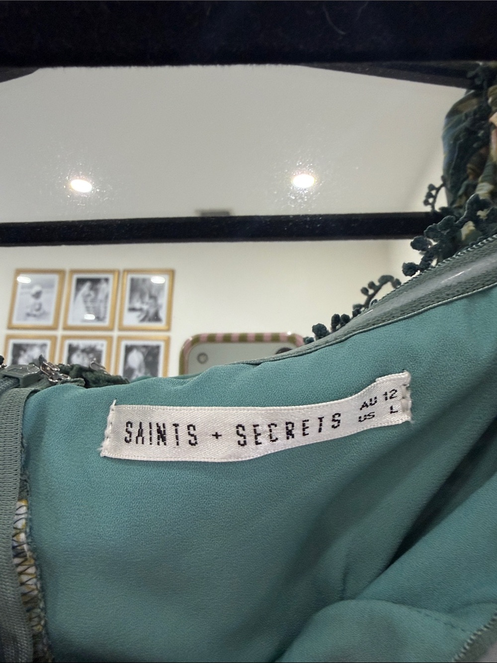 Saints + Secrets Teal Floral Dress - Picture 8 of 11